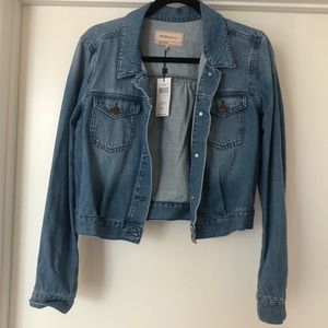 BCBG Cropped Denim Jacket - Light Wash